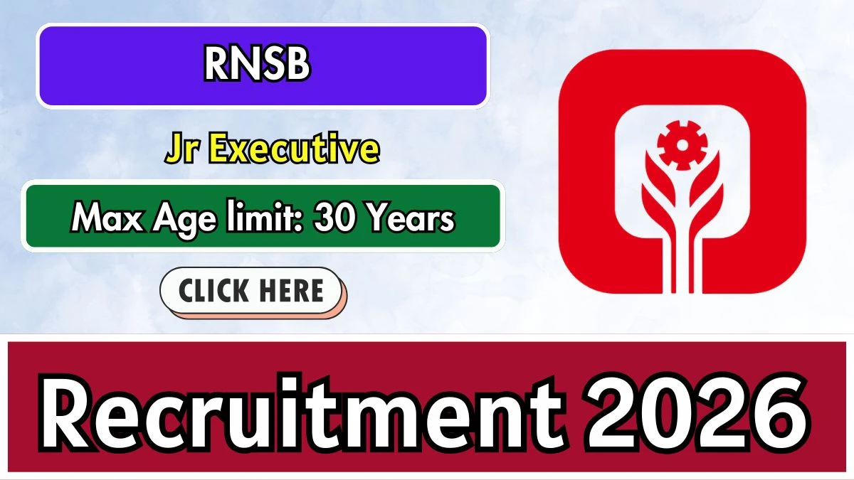 RNSB Jr Executive Recruitment 2026