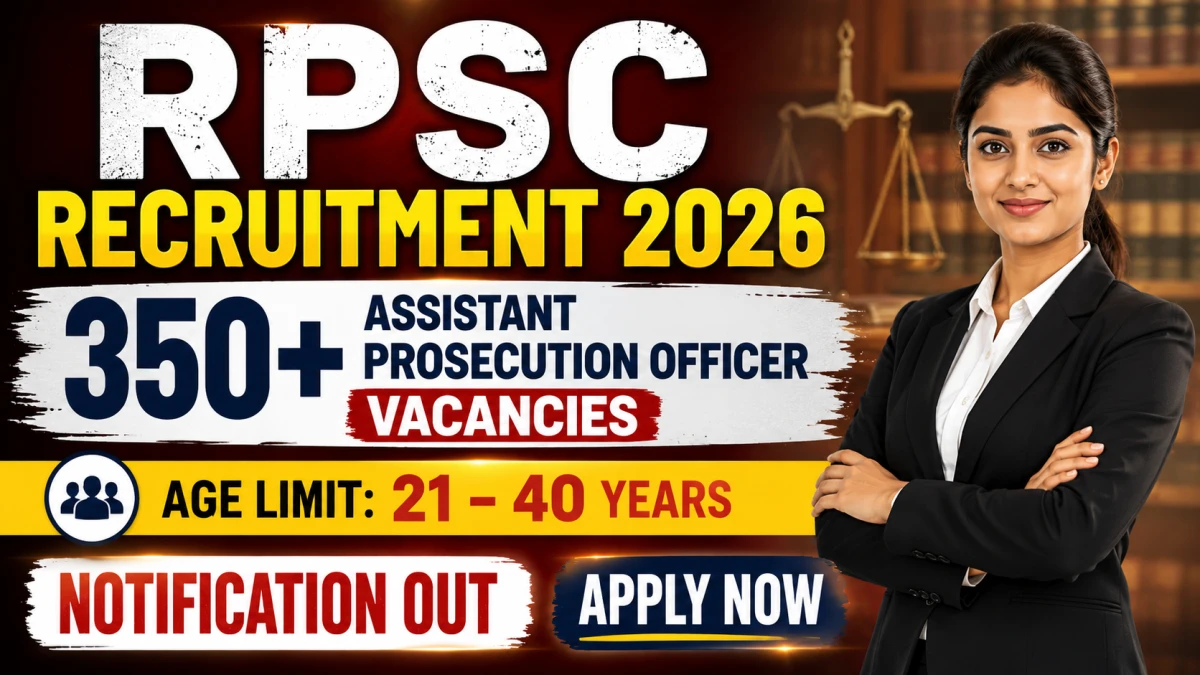 RPSC APO Recruitment 2026 Notification Out