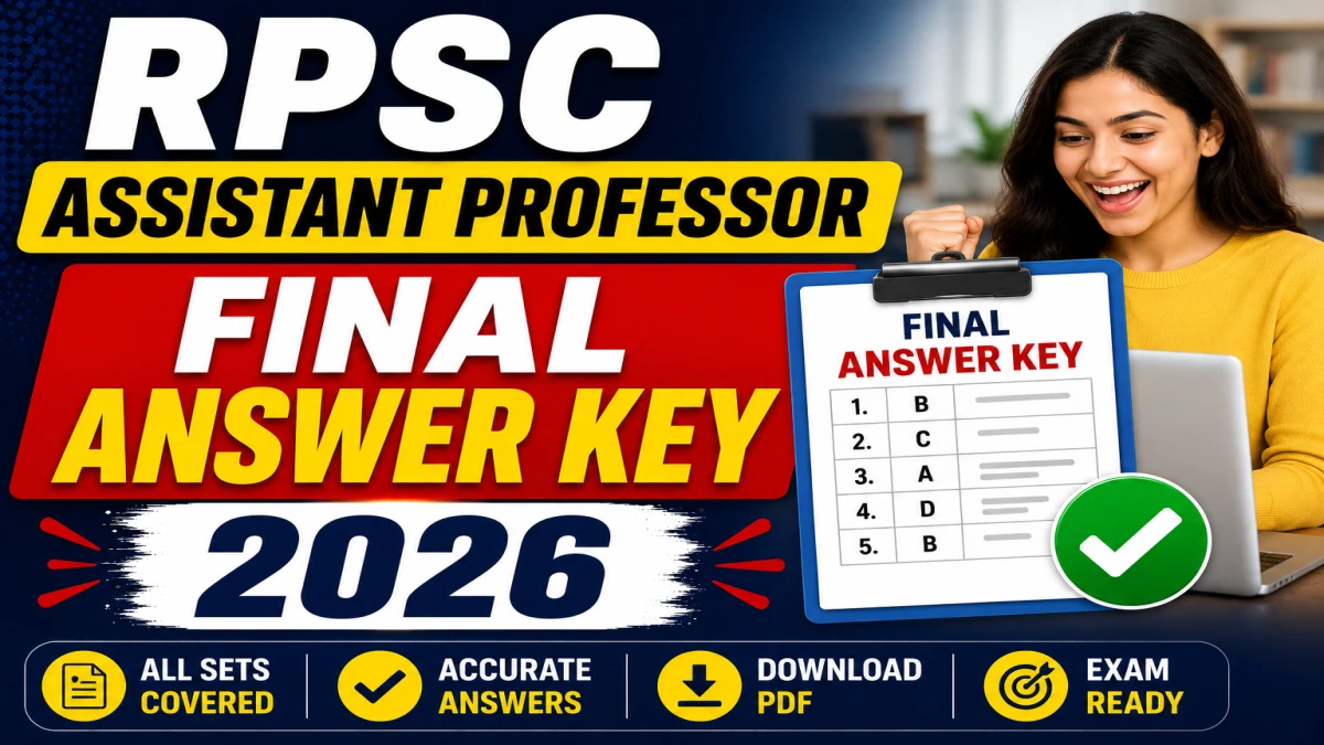 RPSC Assistant Professor Final Answer Key 2026