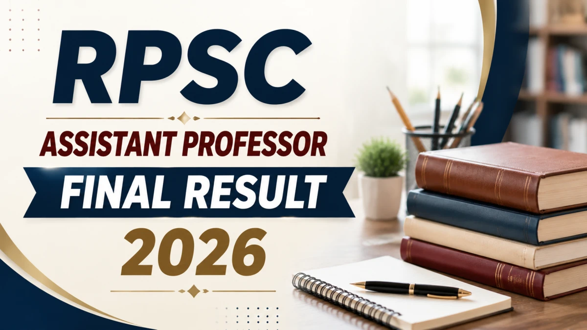 RPSC Assistant Professor Final Result 2026 OUT