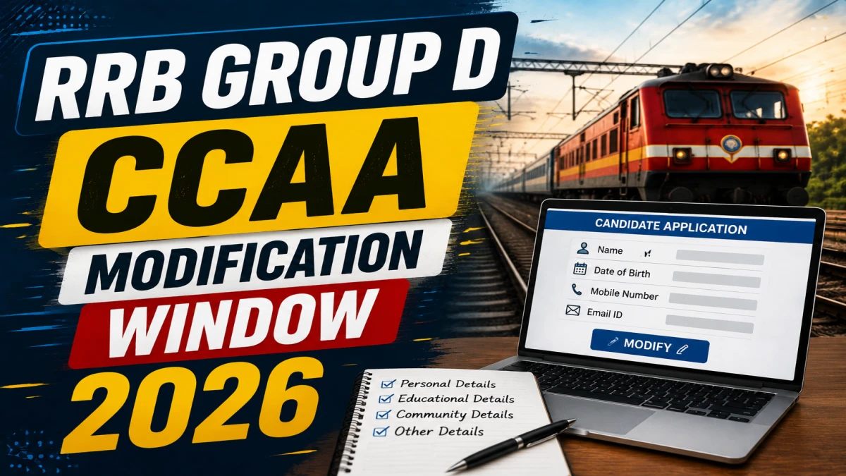 RRB Group D CCAA Modification Window 2026