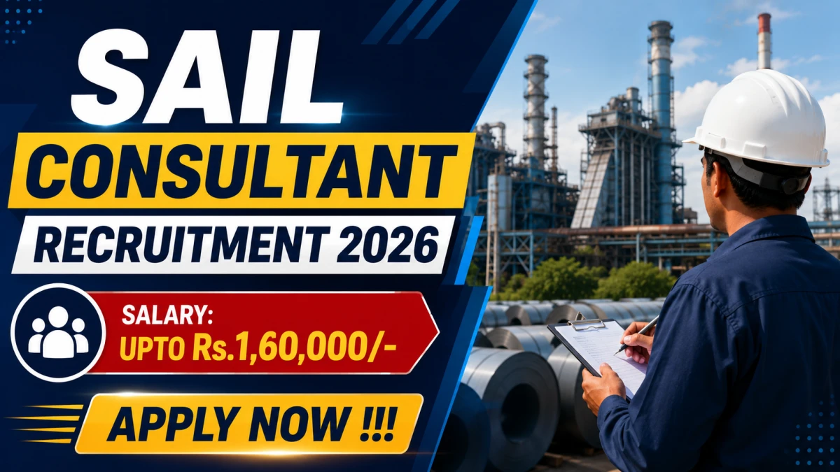 SAIL Consultant Recruitment 2026 – Walkin