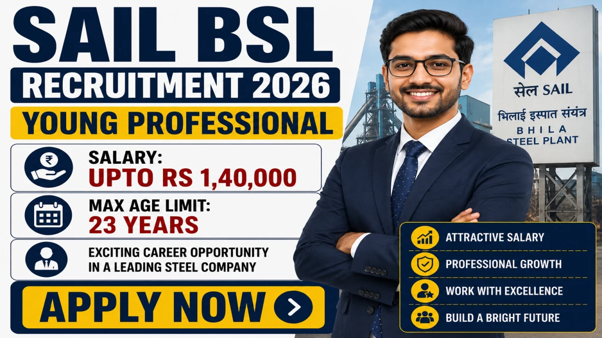 SAIL BSL Young Professional Recruitment 2026