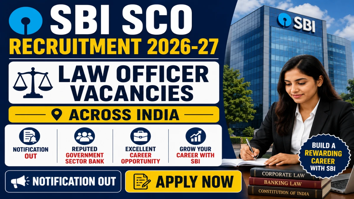 SBI Law Officer Recruitment 2026 Notification Out