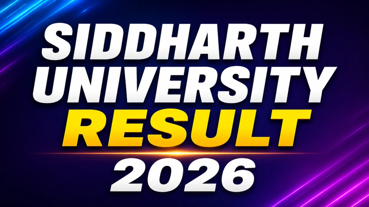 Siddharth University Result 2026 Out at suksn.edu.in – Download MSc MA MCom 4th Semester Marksheet PDF