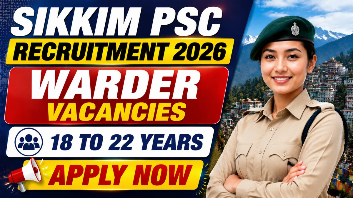 Sikkim PSC Warder Recruitment 2026