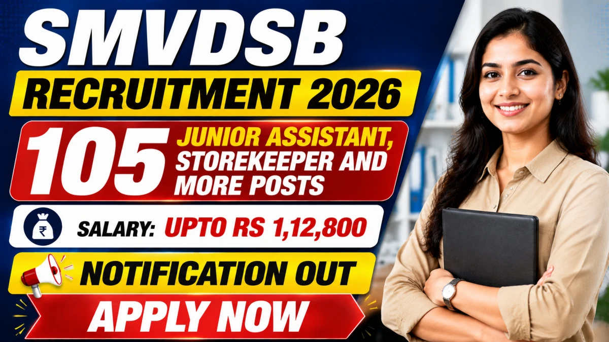 SMVDSB Recruitment 2026 Notification Out