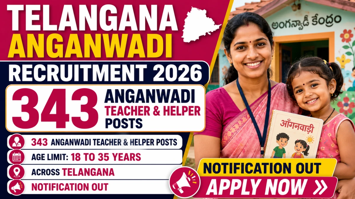 Telangana Anganwadi Recruitment 2026 Notification Out