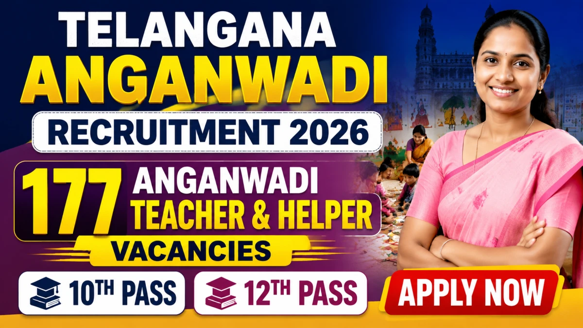 Telangana Anganwadi Teacher & Helper Recruitment 2026 Notification Out