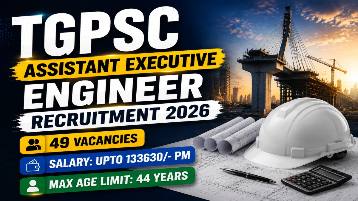 TGPSC Assistant Executive Engineer Recruitment 2026 Notification Out for 49 Vacancies – Apply Online