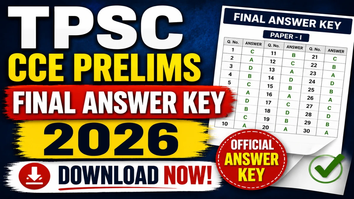 TPSC CCE Prelims Final Answer Key 2026