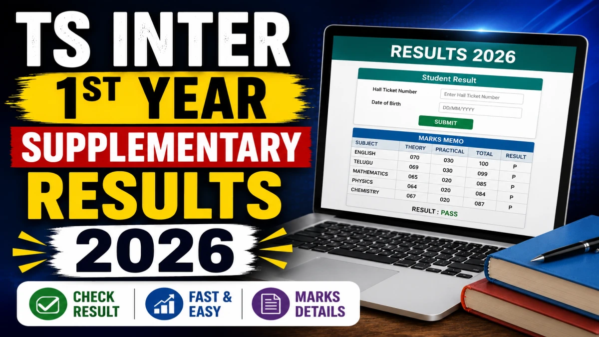 TS Inter 1st Year Supplementary Results 2026 – Check at tsbie.cgg.gov.in