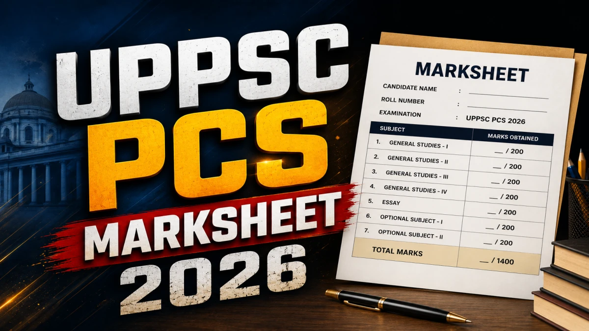 UPPSC PCS Marksheet 2026 Out