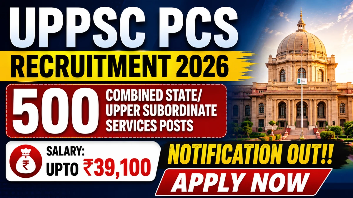 UPPSC PCS Recruitment 2026 Notification Out
