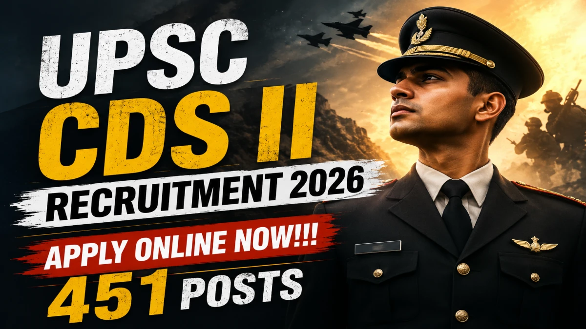 UPSC CDS II 2026 Notification Out: Apply Online for 451 Posts, Exam on 13 September