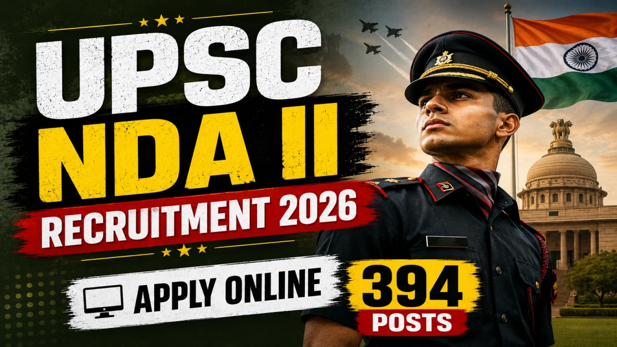 UPSC NDA 2 Notification 2026 Out for 394 Vacancies – Apply Online Now