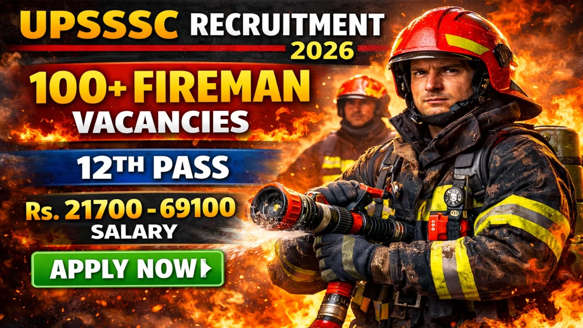 UPSSSC Fireman Recruitment 2026 Online Link Activated