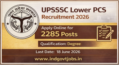 UPSSSC Lower PCS Recruitment 2026 Apply Online for 2516 Posts
