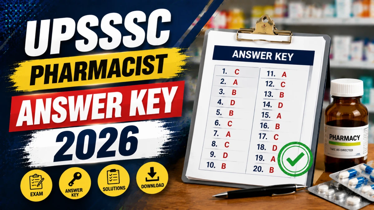 UPSSSC Pharmacist Answer Key 2026