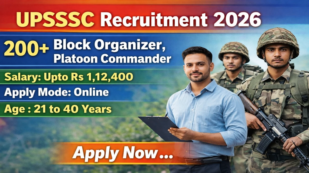 UPSSSC Platoon Commander Recruitment 2026 for 295 Posts