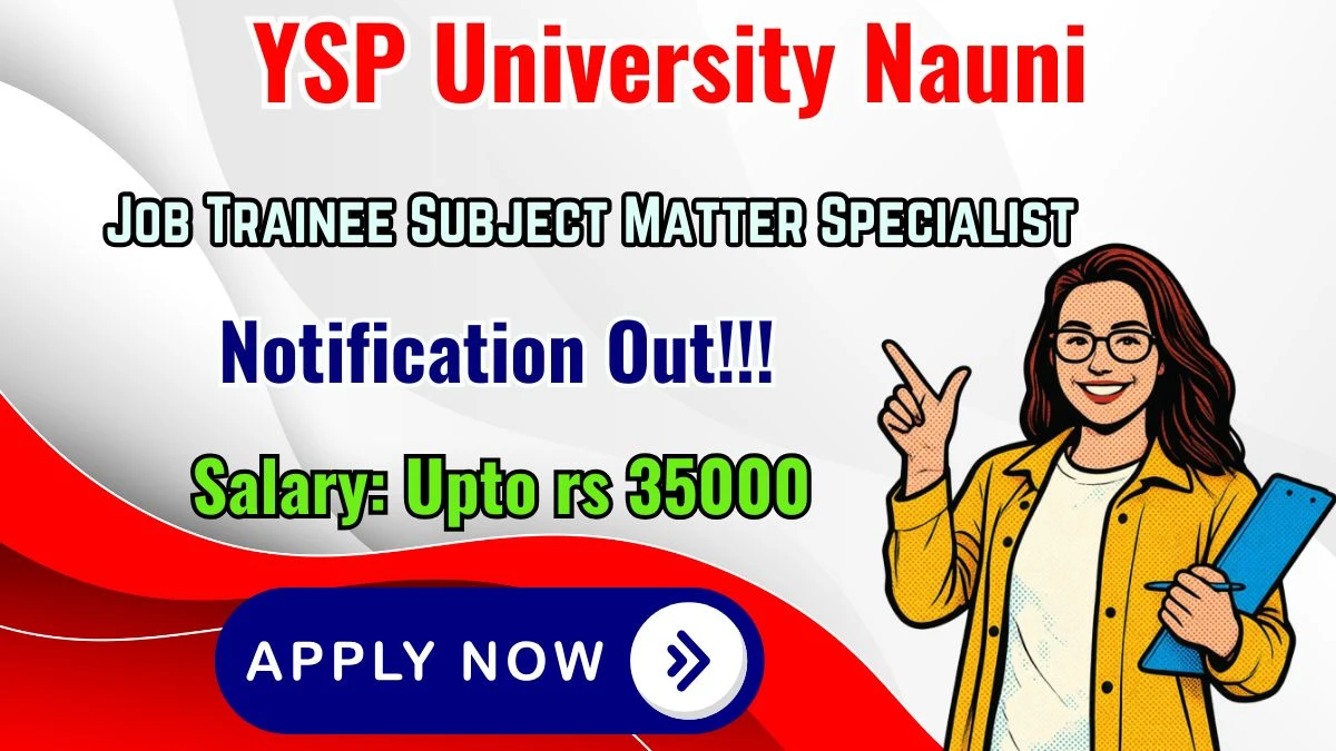 YSP University Nauni Recruitment 2026