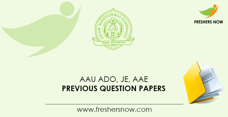 AAU Previous Question Papers PDF Download (ADO, JE, AAE)