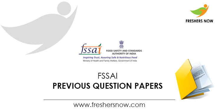 FSSAI Previous Question Papers PDF Download