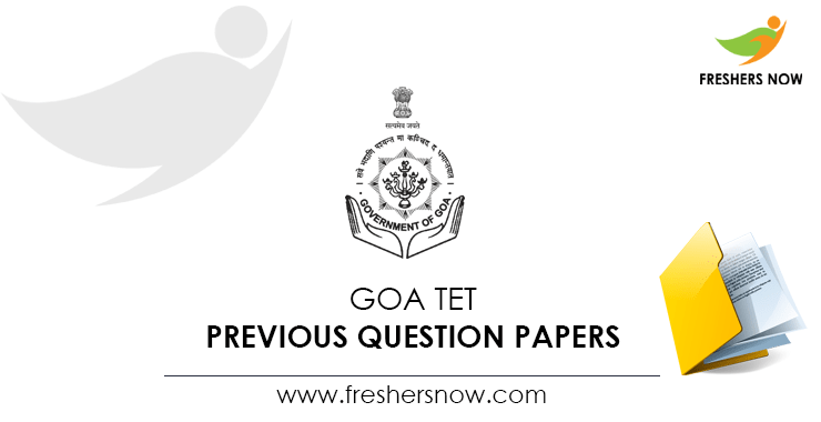 Goa TET Previous Question Papers PDF Download