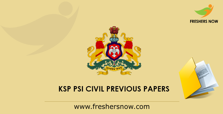 KSP PSI Civil Previous Question Papers PDF Download