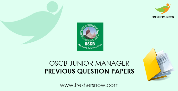 OSCB Junior Manager Previous Question Papers PDF Download