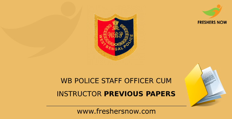 WB Police Staff Officer Previous Question Papers PDF Download