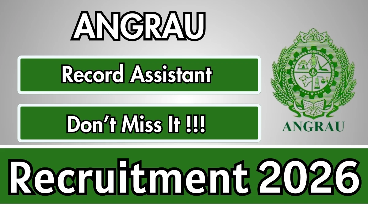 ANGRAU Record Assistant Recruitment 2026