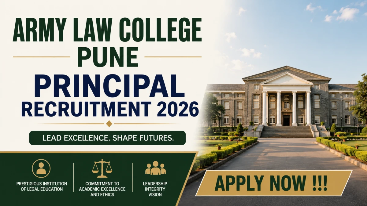 Army Law College Pune Principal Recruitment 2026