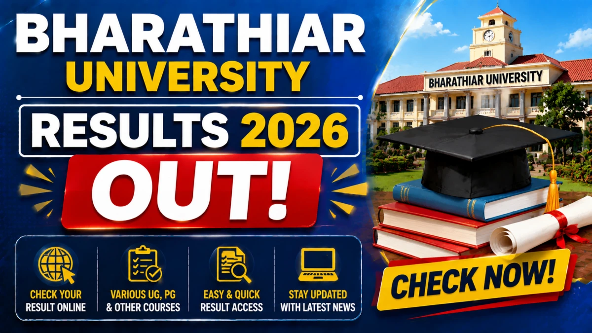 Bharathiar University Results 2026 Out