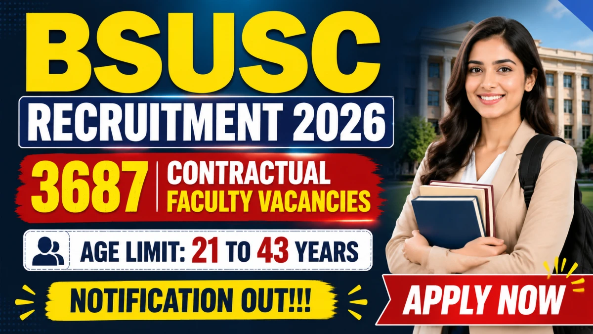 BSUSC Contractual Faculty Recruitment 2026: Apply Online for Assistant Professor Posts in Bihar Universities
