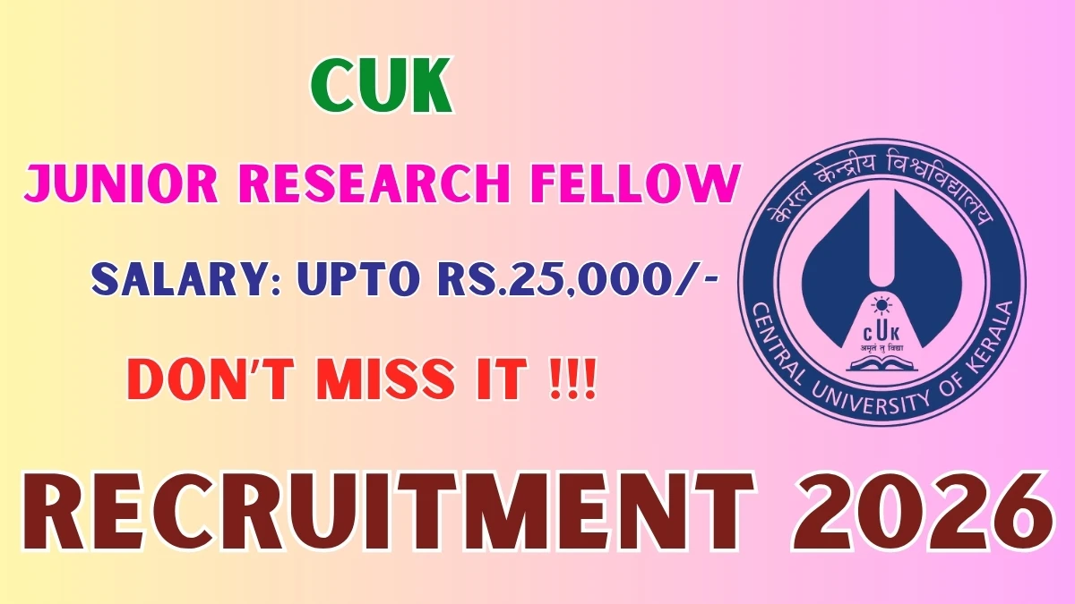 CUK Junior Research Fellow Recruitment 2026