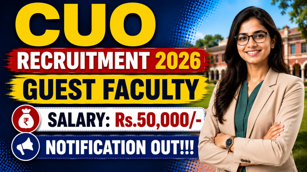 CUO Guest Faculty Recruitment 2026