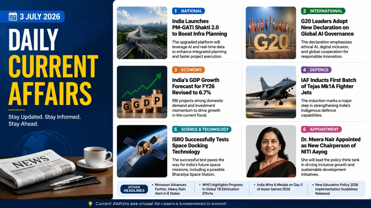 Daily Current Affairs – 3 July 2026