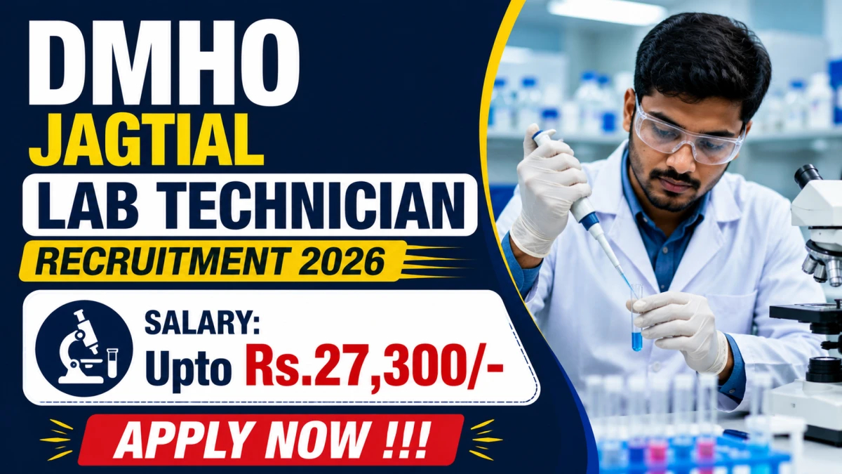 DMHO Jagtial Lab Technician Recruitment 2026