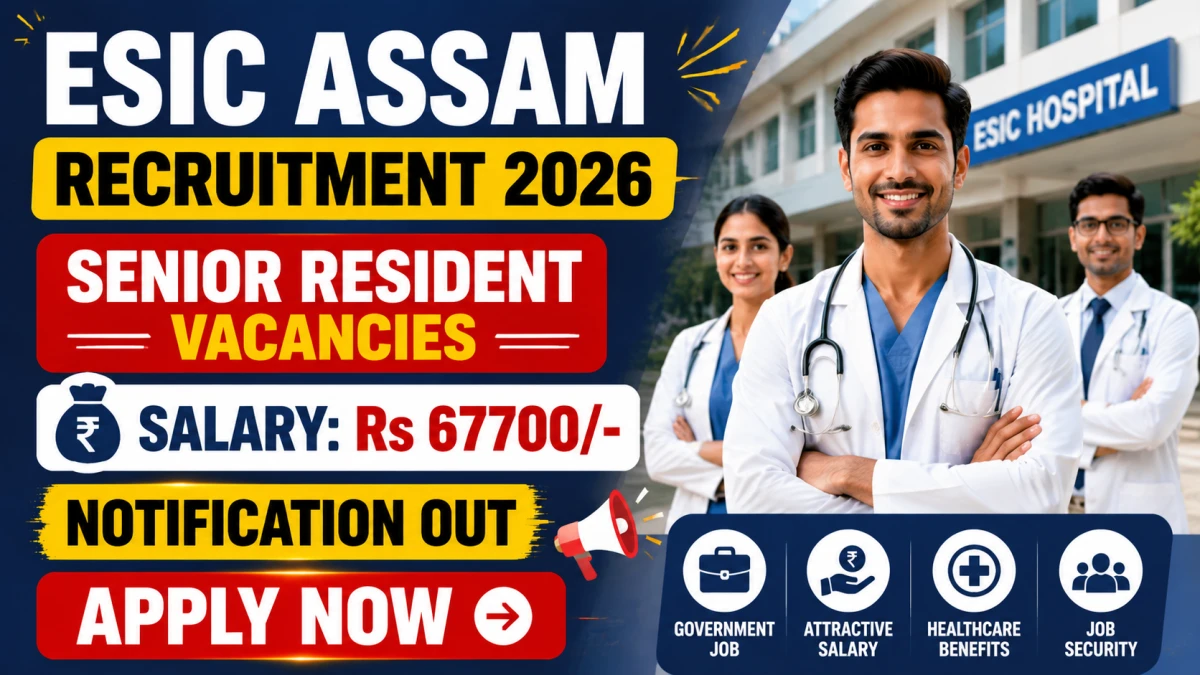 ESIC Assam Senior Resident Recruitment 2026