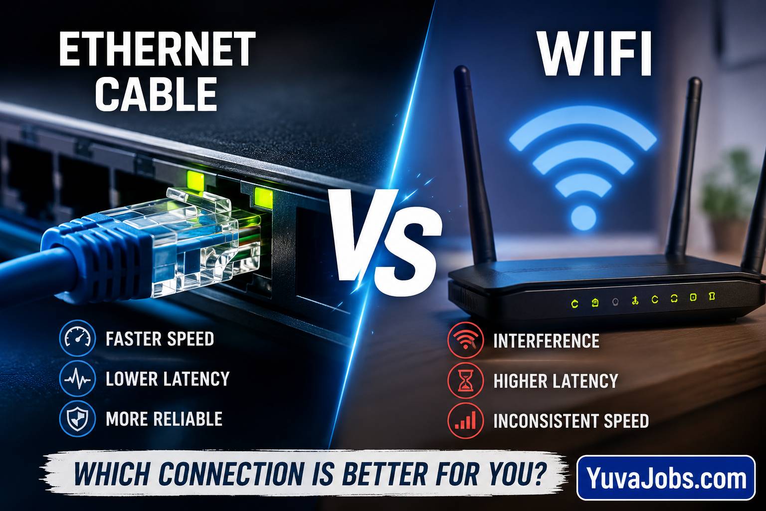 Is a ethernet cable faster than wifi