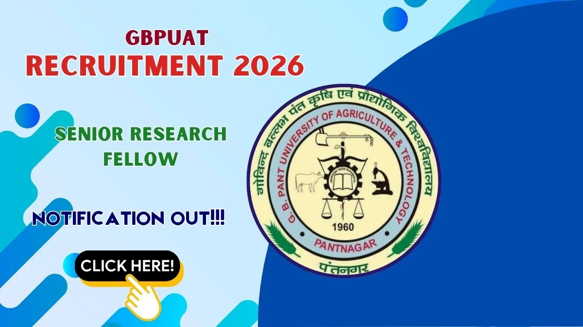 GBPUAT Senior Research Fellow Recruitment 2026