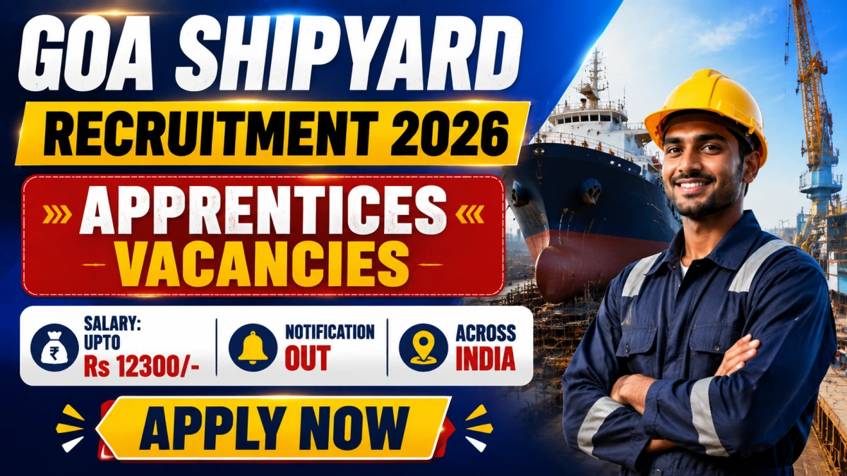 Goa Shipyard Apprentices Recruitment 2026