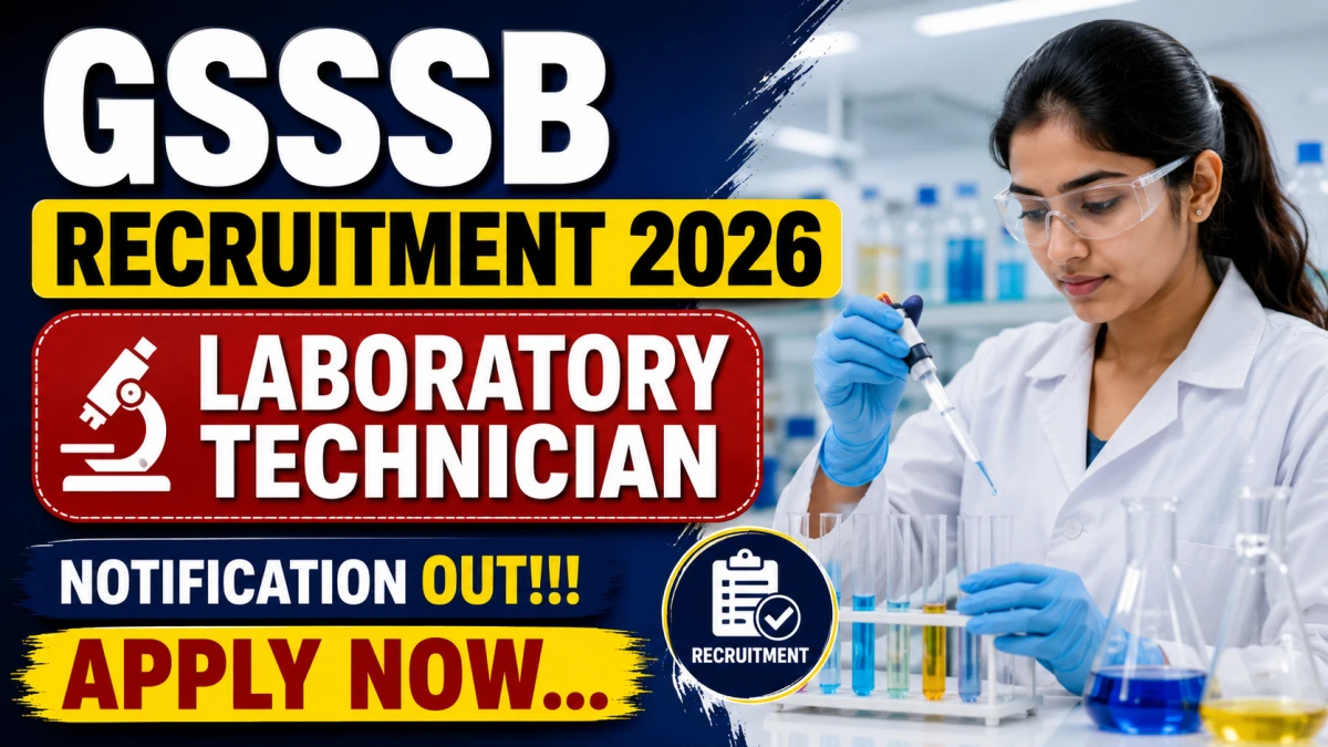 GSSSB Laboratory Technician Recruitment 2026