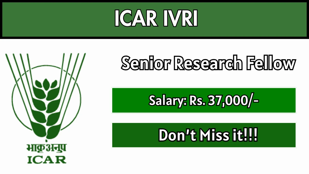 ICAR IVRI Senior Research Fellow Recruitment 2026