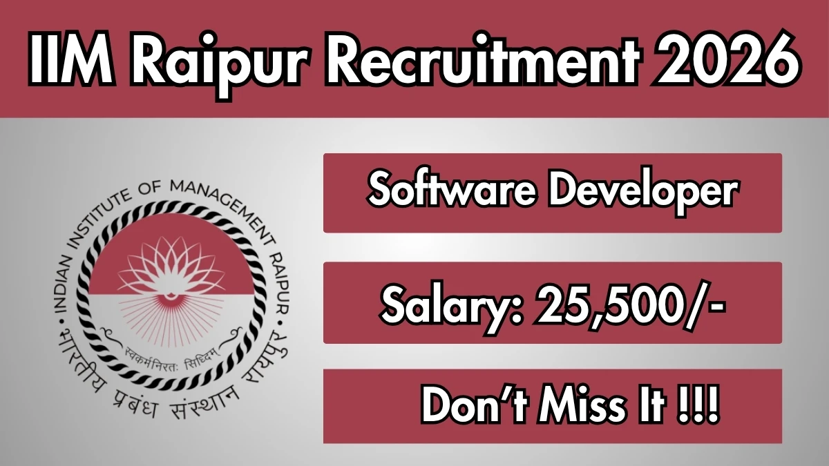 IIM Raipur Software Developer Recruitment 2026