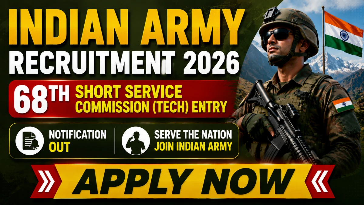 Indian Army SSC Tech 68th Recruitment 2026 (Short Notice)