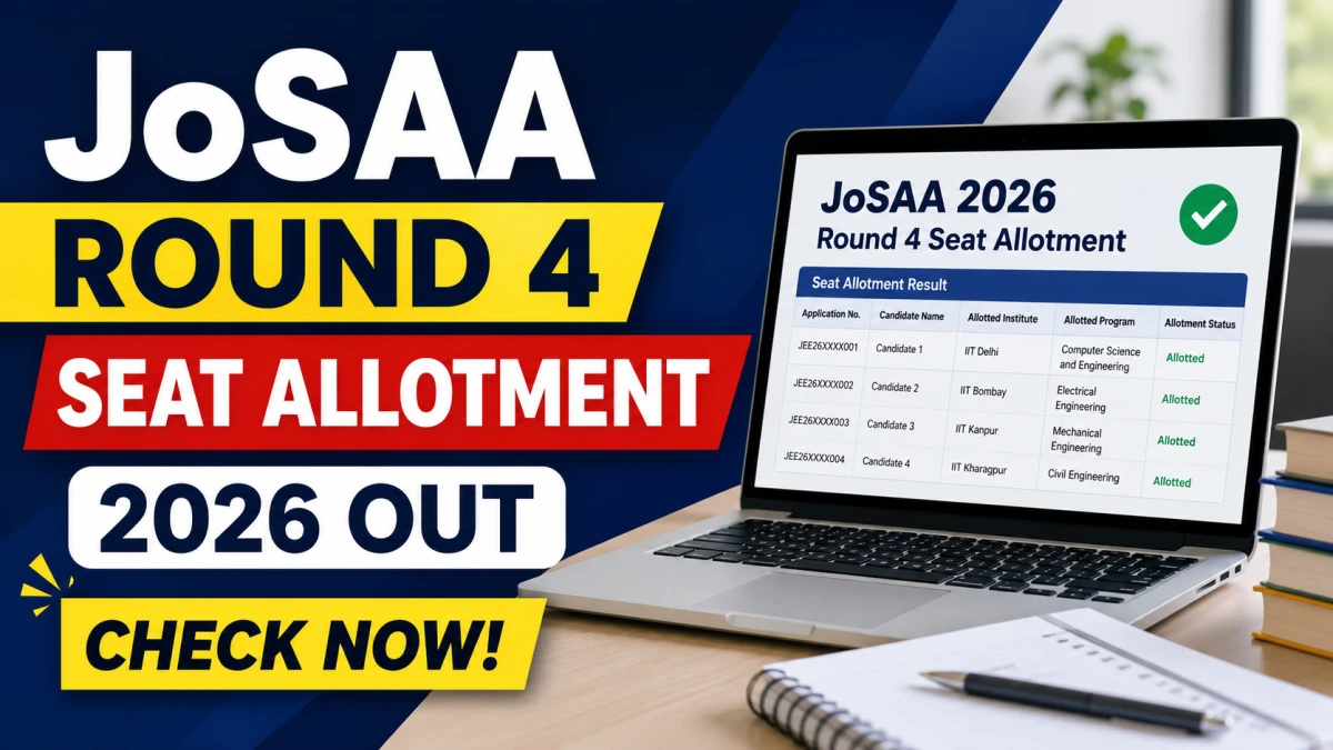JoSAA Round 4 Seat Allotment 2026 Out