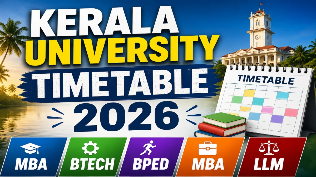 Kerala University Time Table 2026