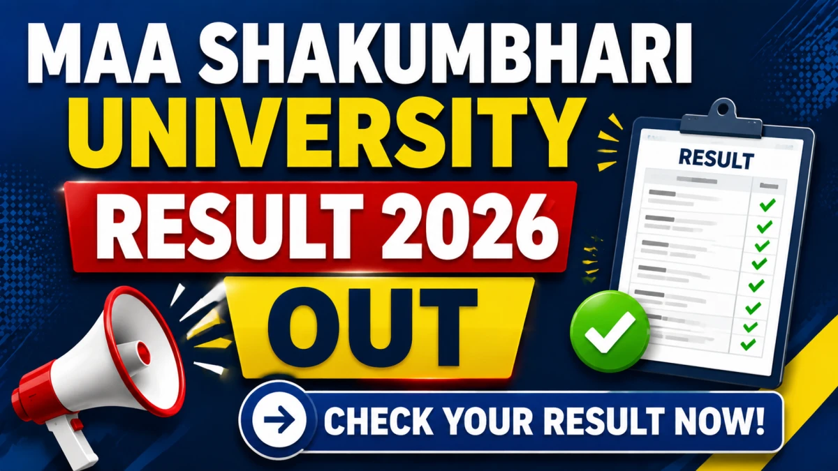 Maa Shakumbhari University Result 2026 Out
